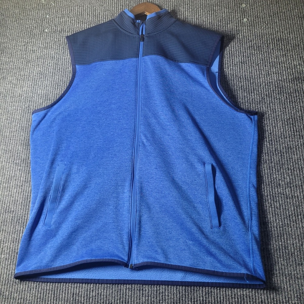 Under Armour Cold‎ Gear Fleece Hybrid Vest Men's 2XL Blue Full Zip